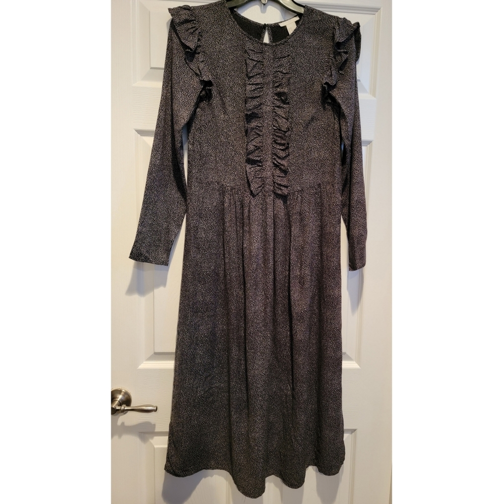 H&M ruffled midi dress